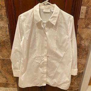 Chicos Tuxedo Blouse Tunic